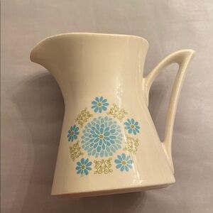 Vintage Floral Cream Pitcher